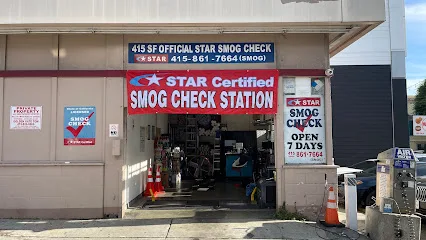 415 SF Official Star Smog Check Station storefront