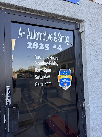 A+ Automotive and Smog storefront