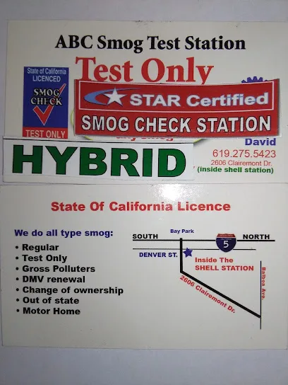 ABC SMOG STAR CERTIFIED AND DMV REGISTRATION storefront