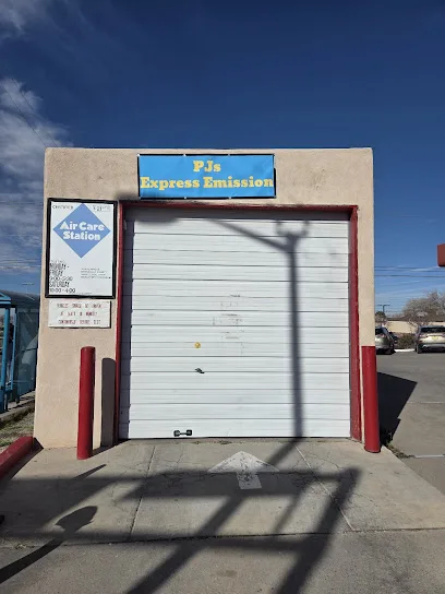 PJ's Express Emissions Testing storefront