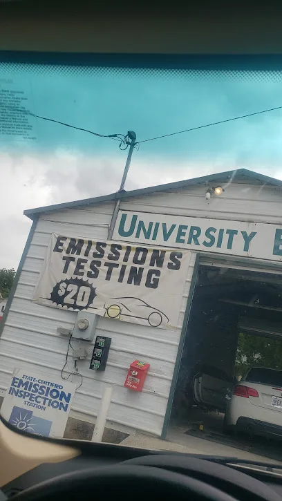 University Emission storefront