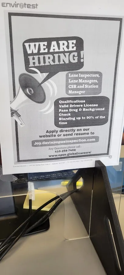 Waldorf Vehicle Emissions Testing Station storefront